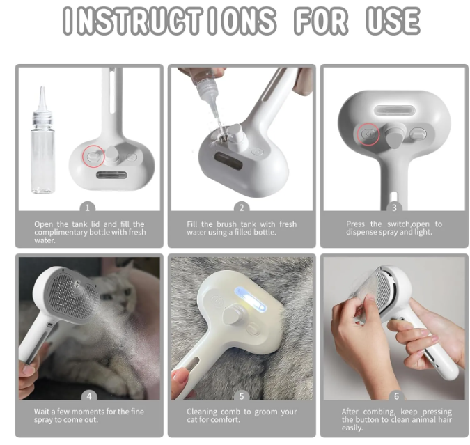 Spray & Brush Deshedding Tool