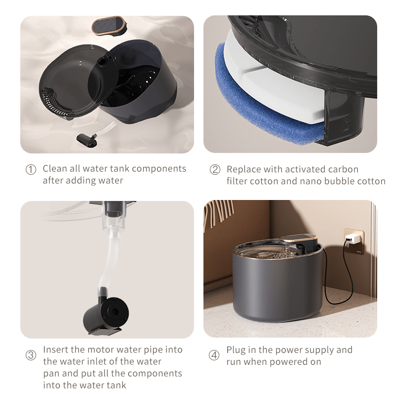 Automatic Pet Water Fountain For Cats And Dogs Ultra Quiet - Best Friend Tail